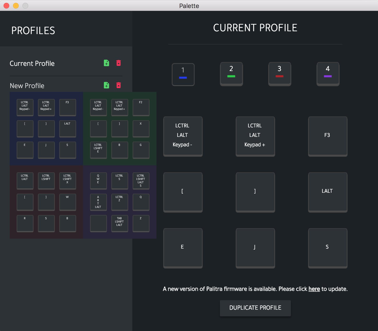 Palitra software screenshot