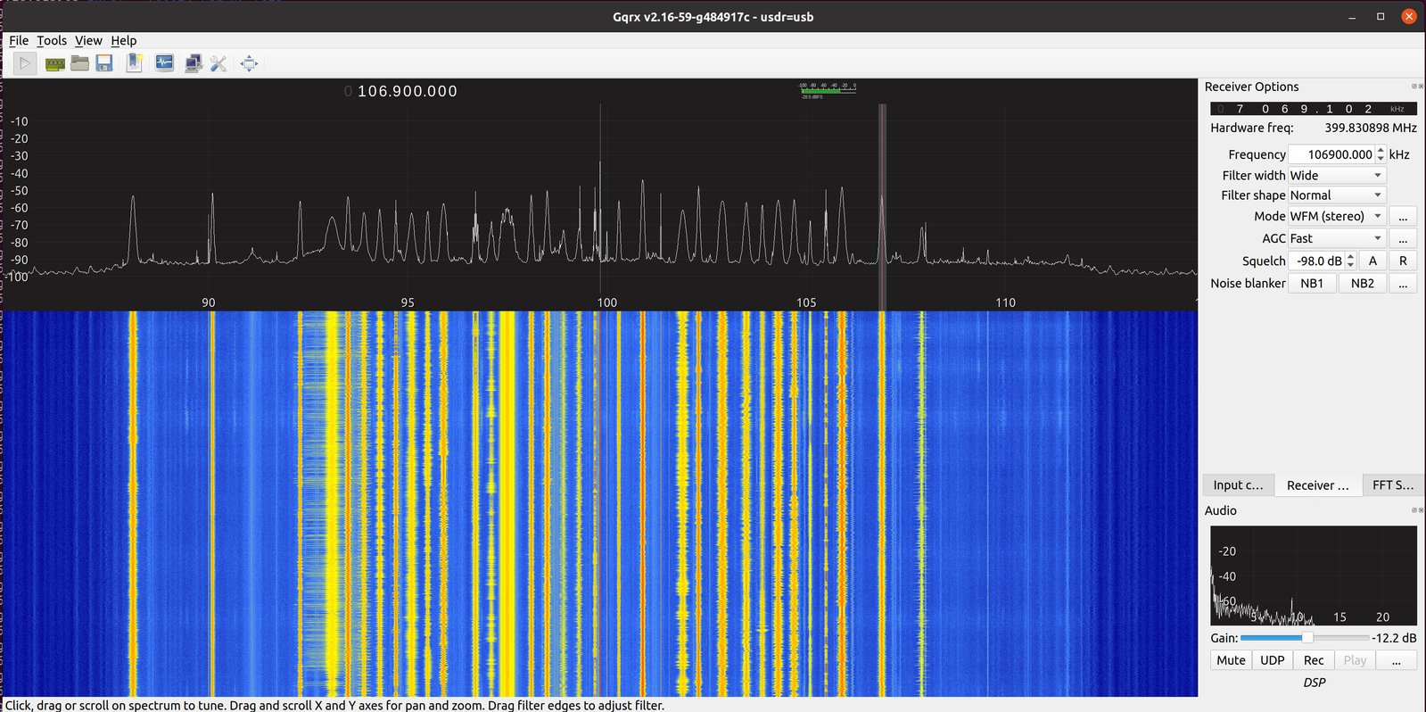 uSDR supports ham frequencies