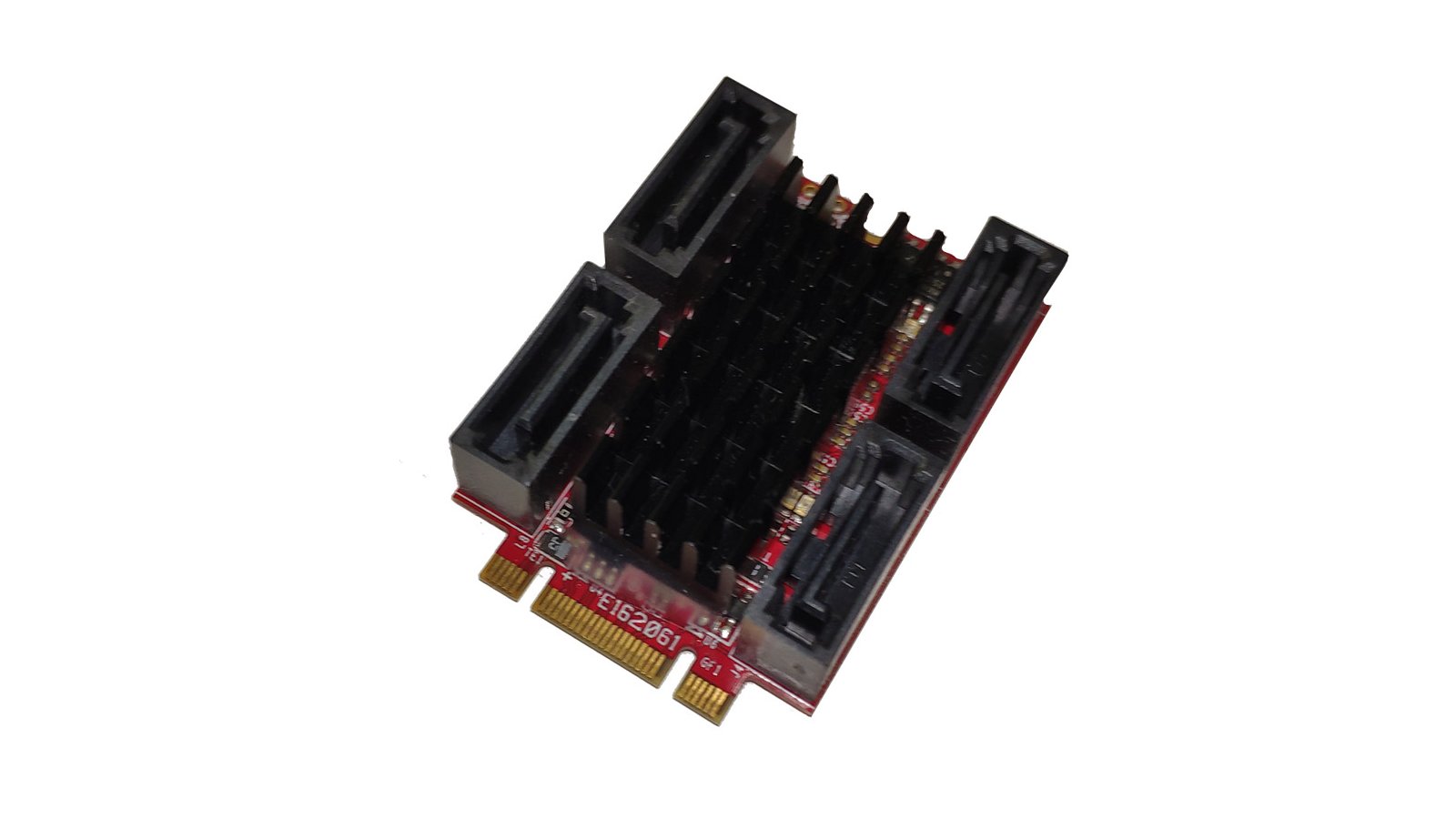 Four-port M.2-to-SATA adapter