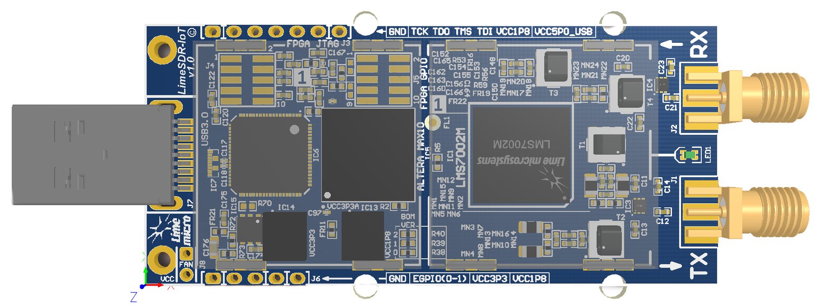 LimeSDR Mini Render
