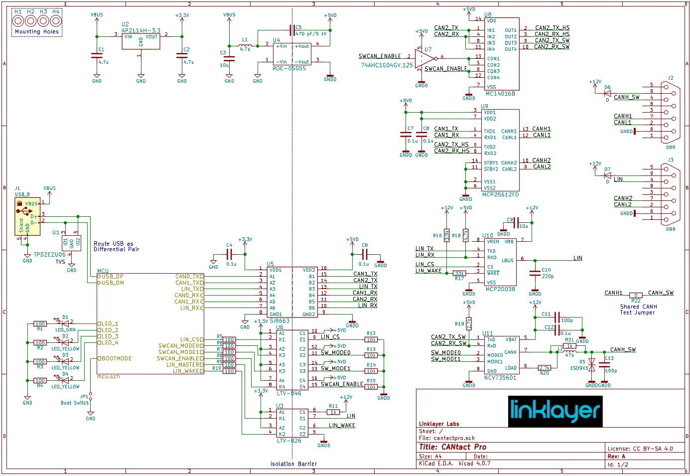 CANtact Pro schematic.