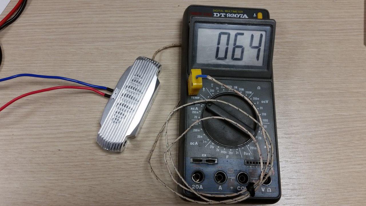 Testing the USB 3 enclosure heat dissipation, 64C is a great result