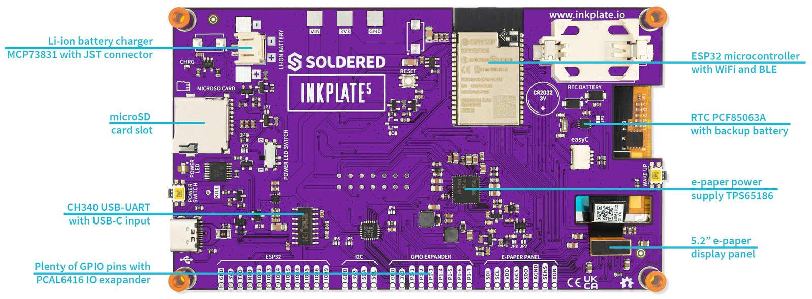 Inkplate 5 technical details