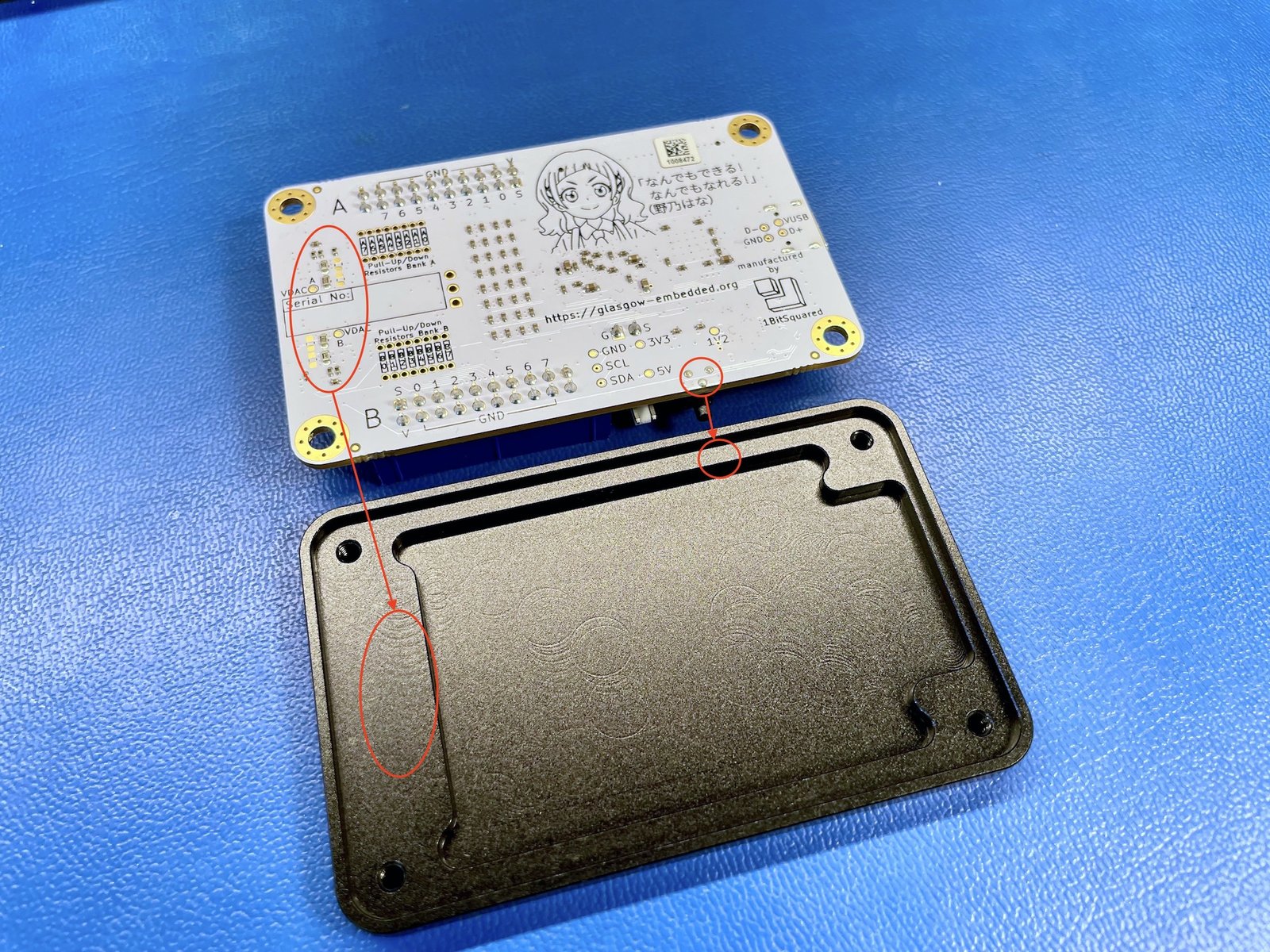Aluminum Case Rev2 Bottom - Potential pin shorting and SMD part collisions