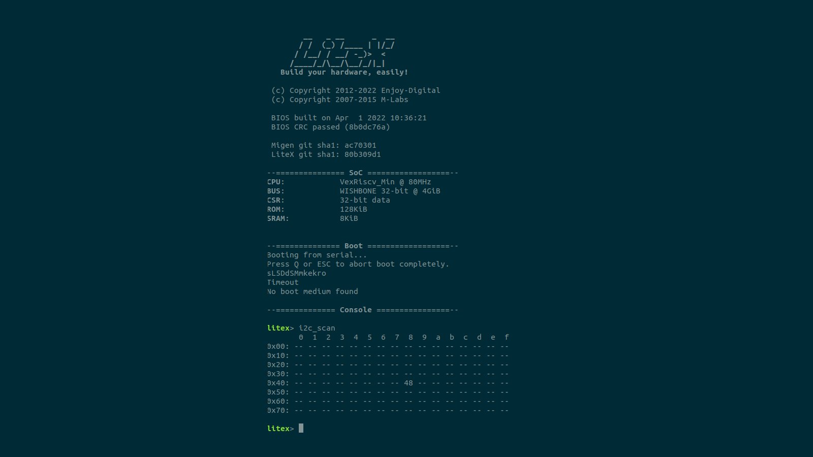 LiteX console