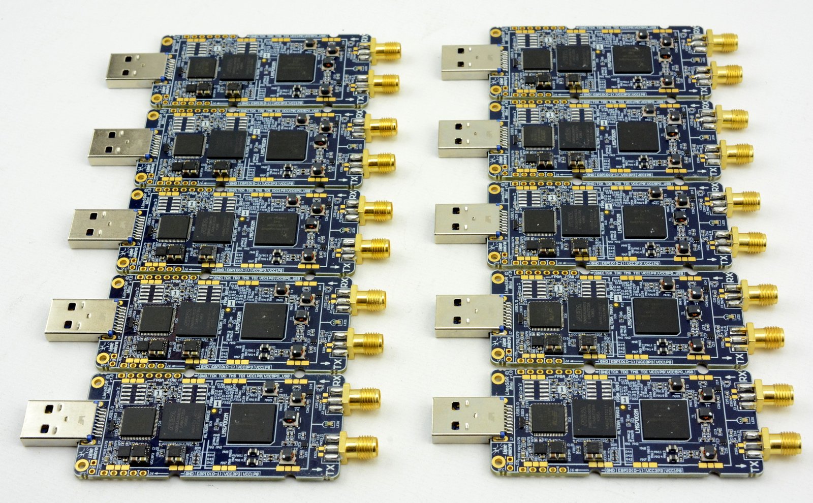 Ten LimsSDR MIni v1.0 Boards