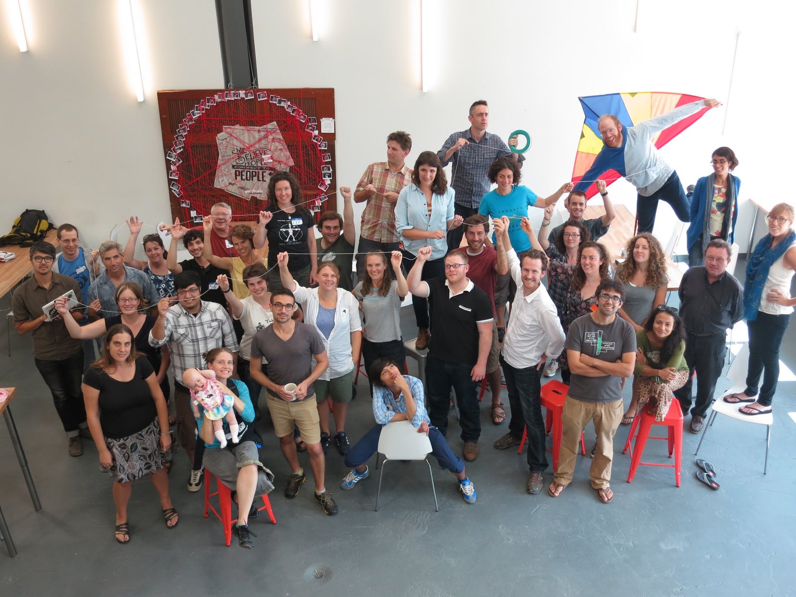 Public Lab Barnraising 2013. I'm in the kite suit