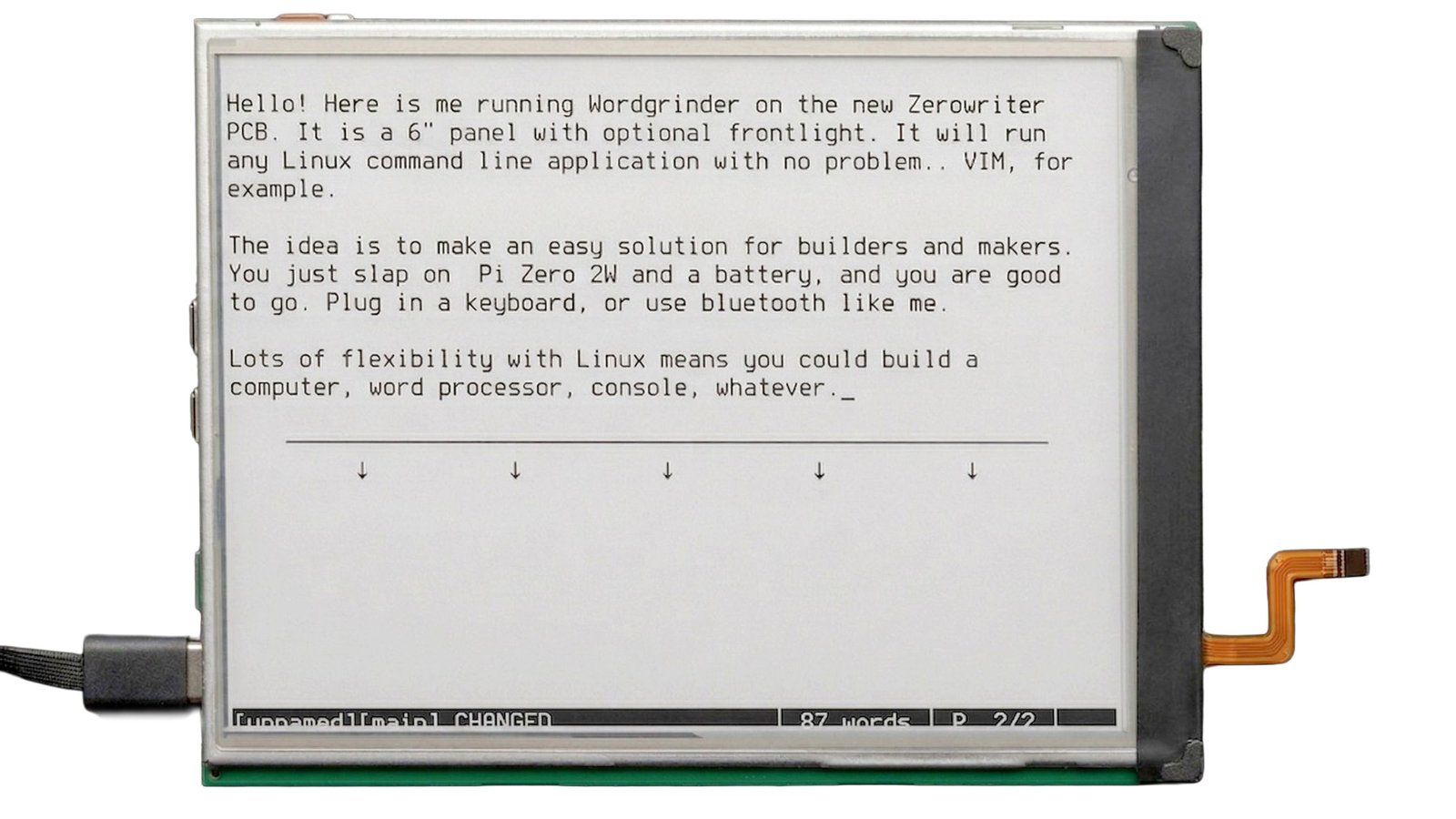 Zerowriter Pi Bright Display
