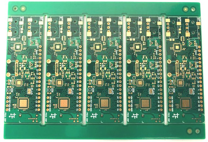 A panel of x5 development boards ready for assembly