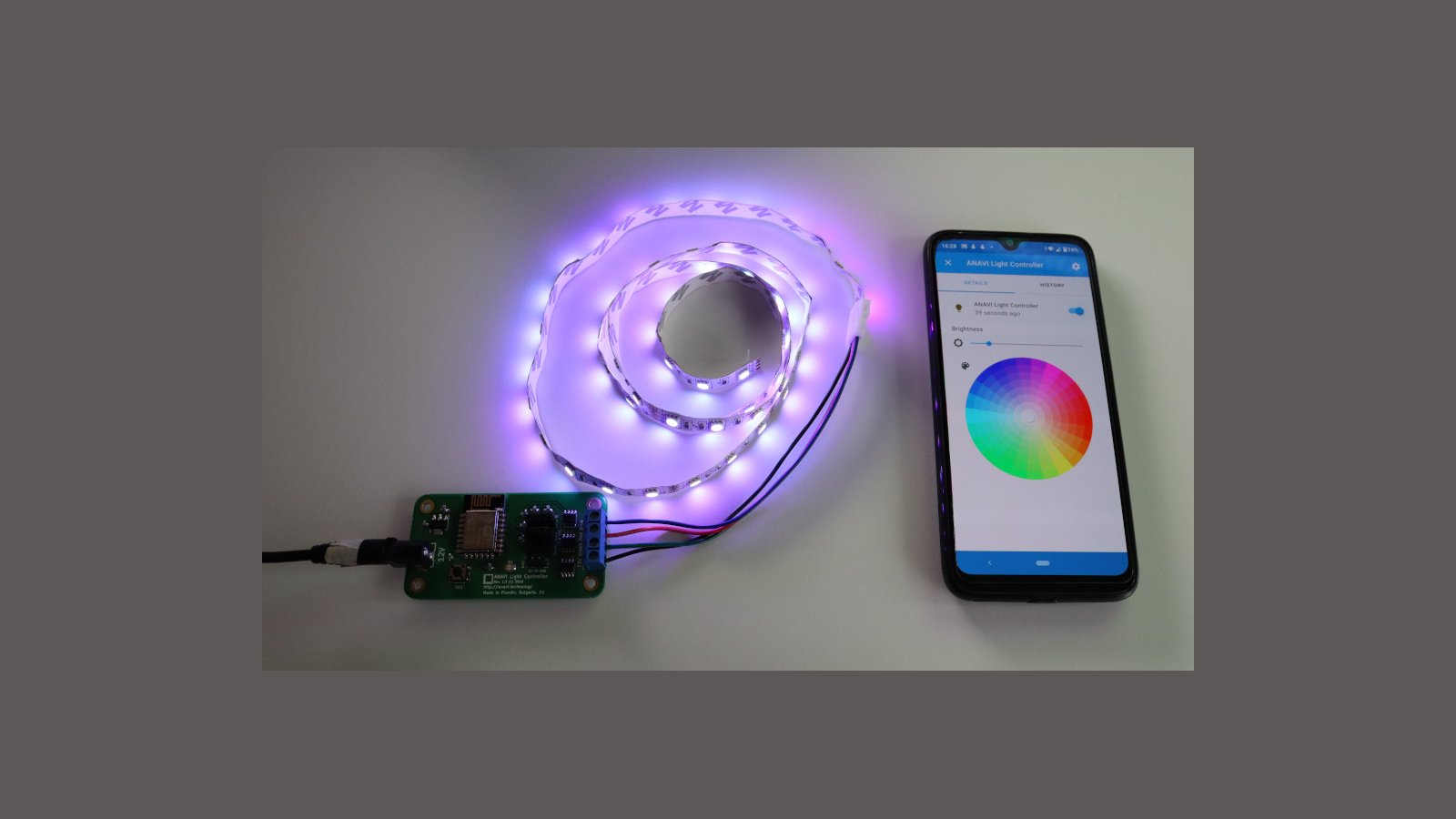 Anavi Light Controller ESP home assistant integration