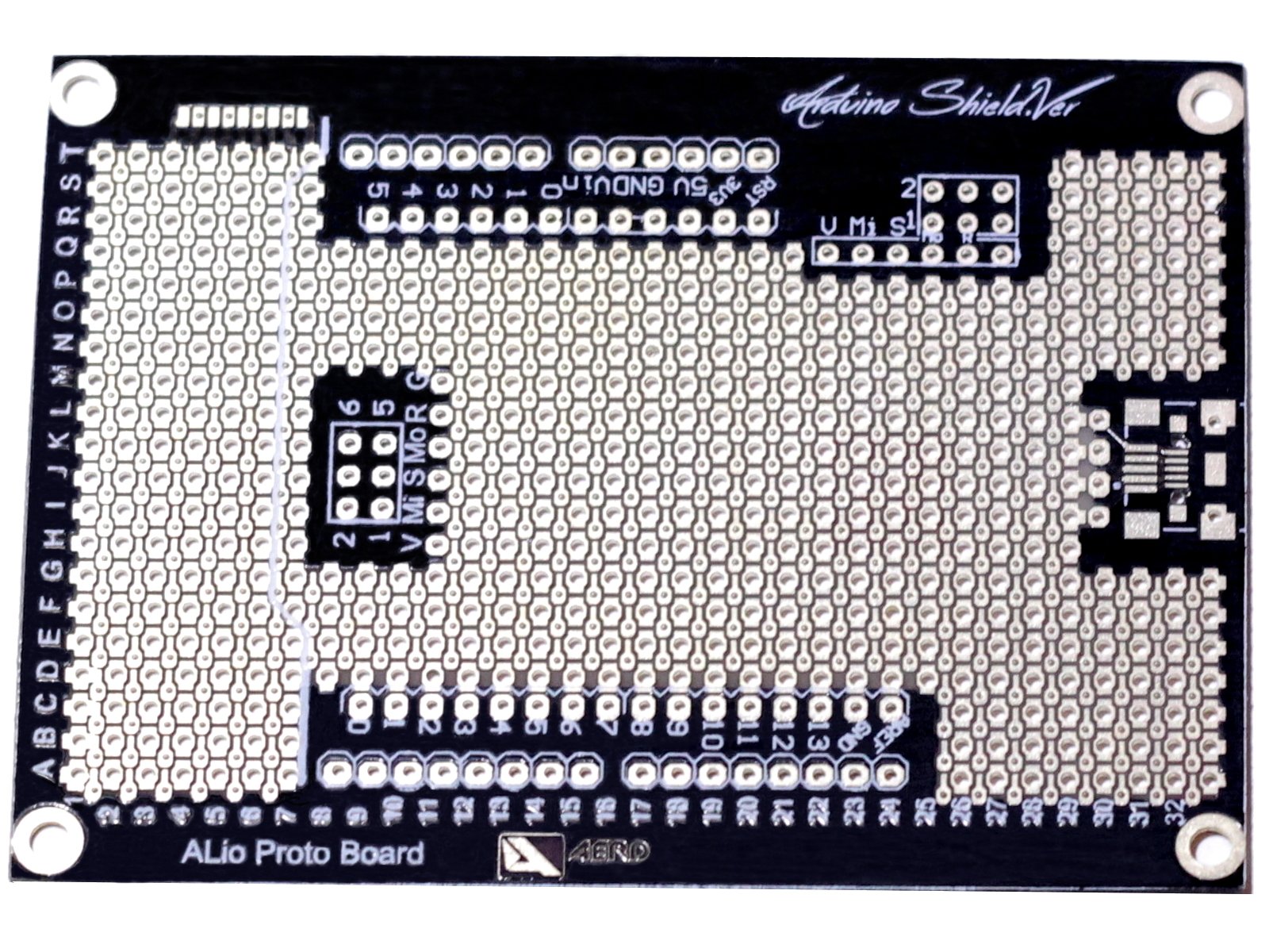 ALio Arduino-compatible board, top view.