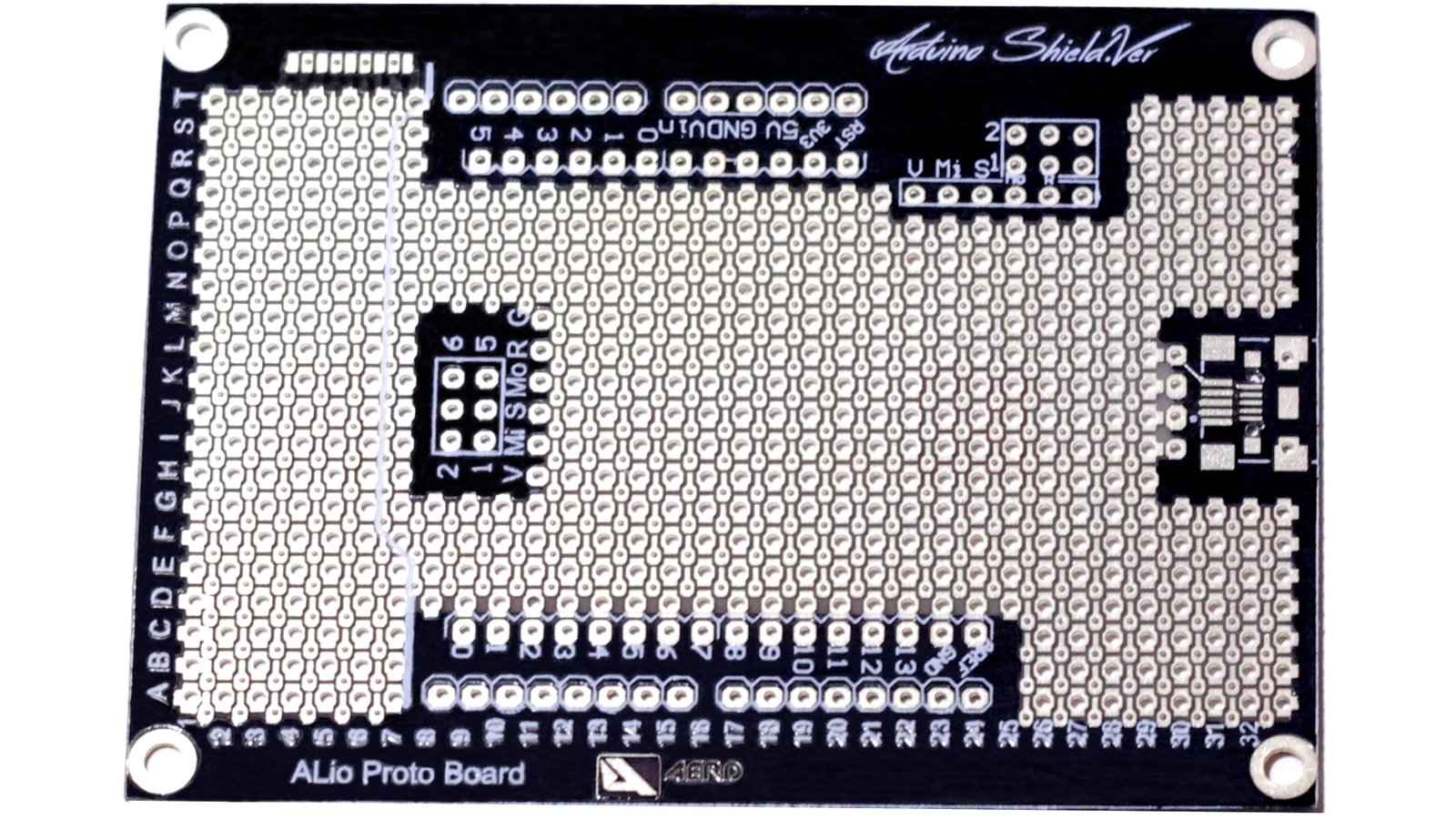 ALio Arduino-compatible board, top view.