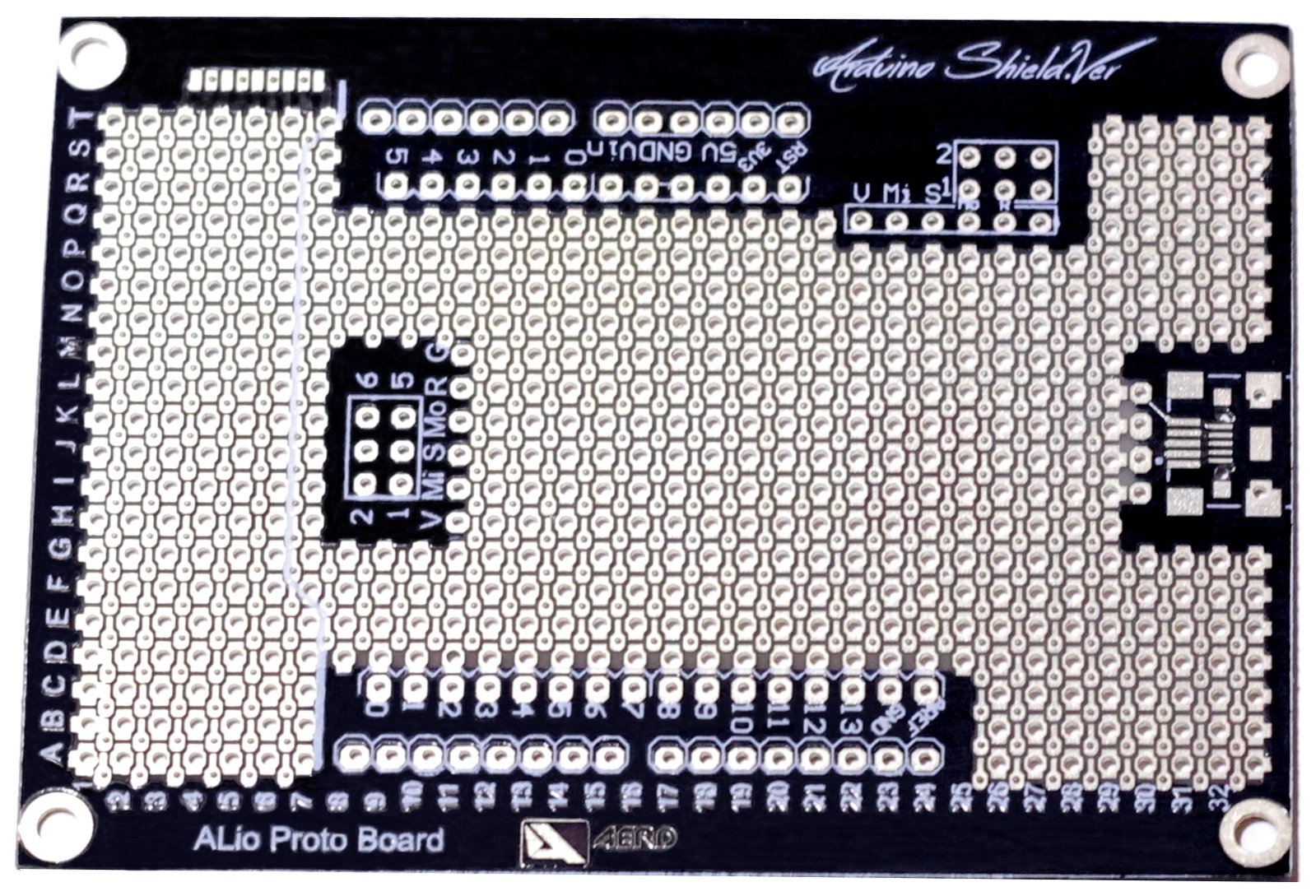 ALio Arduino-compatible board, top view.