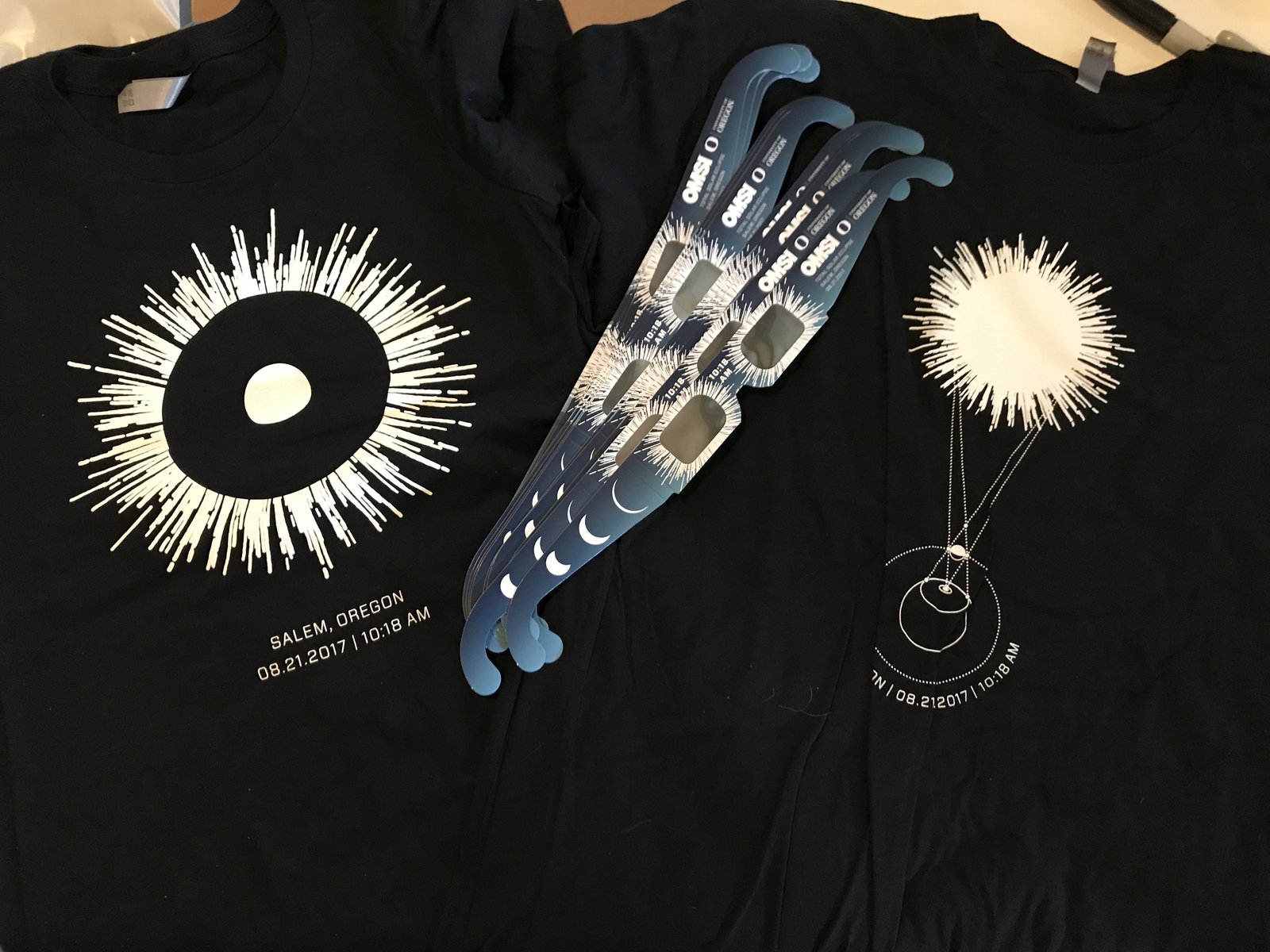 Exclusive OMSI Eclipse t-shirts and viewing glasses.