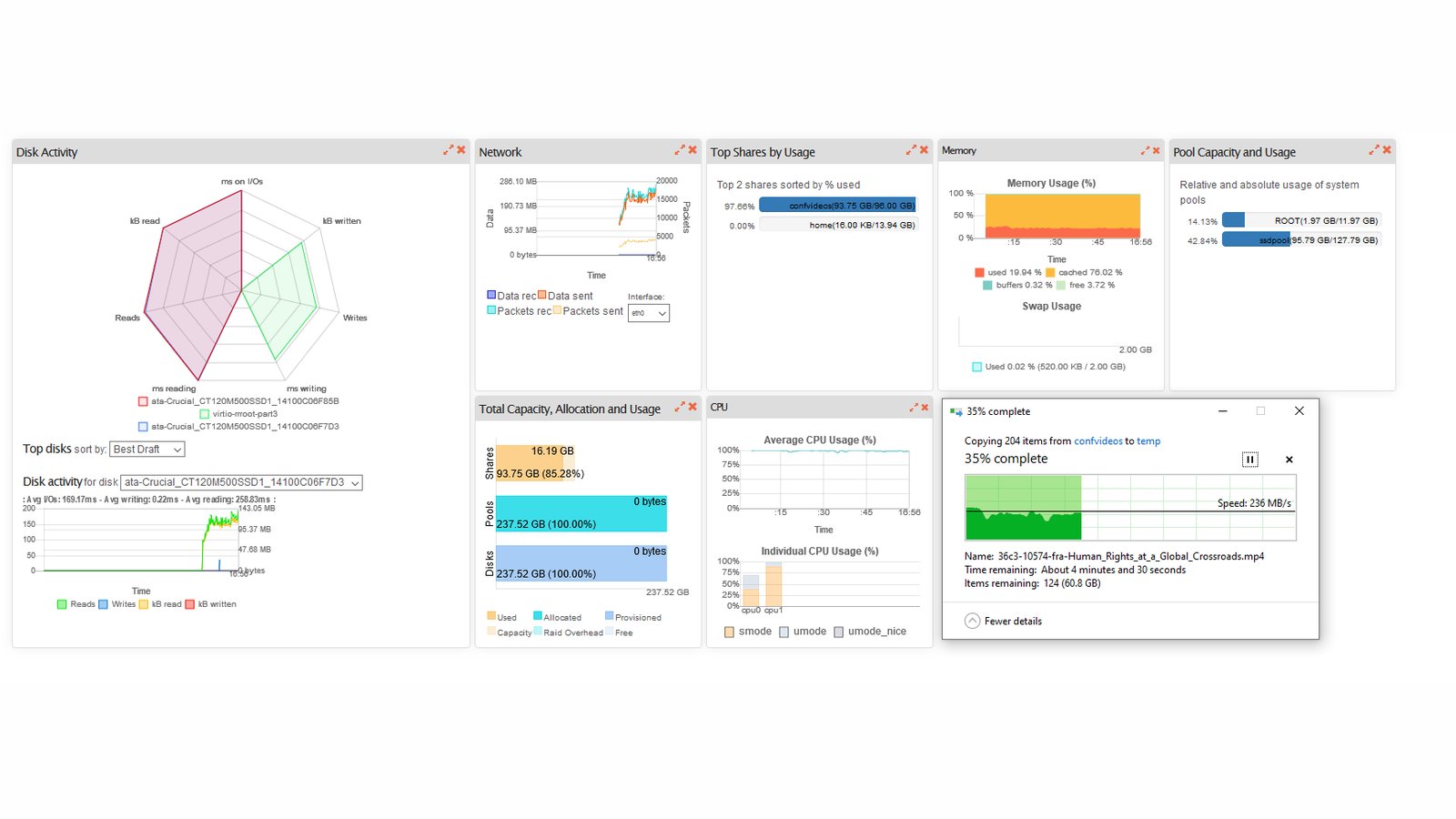 Rockstor VM read speed