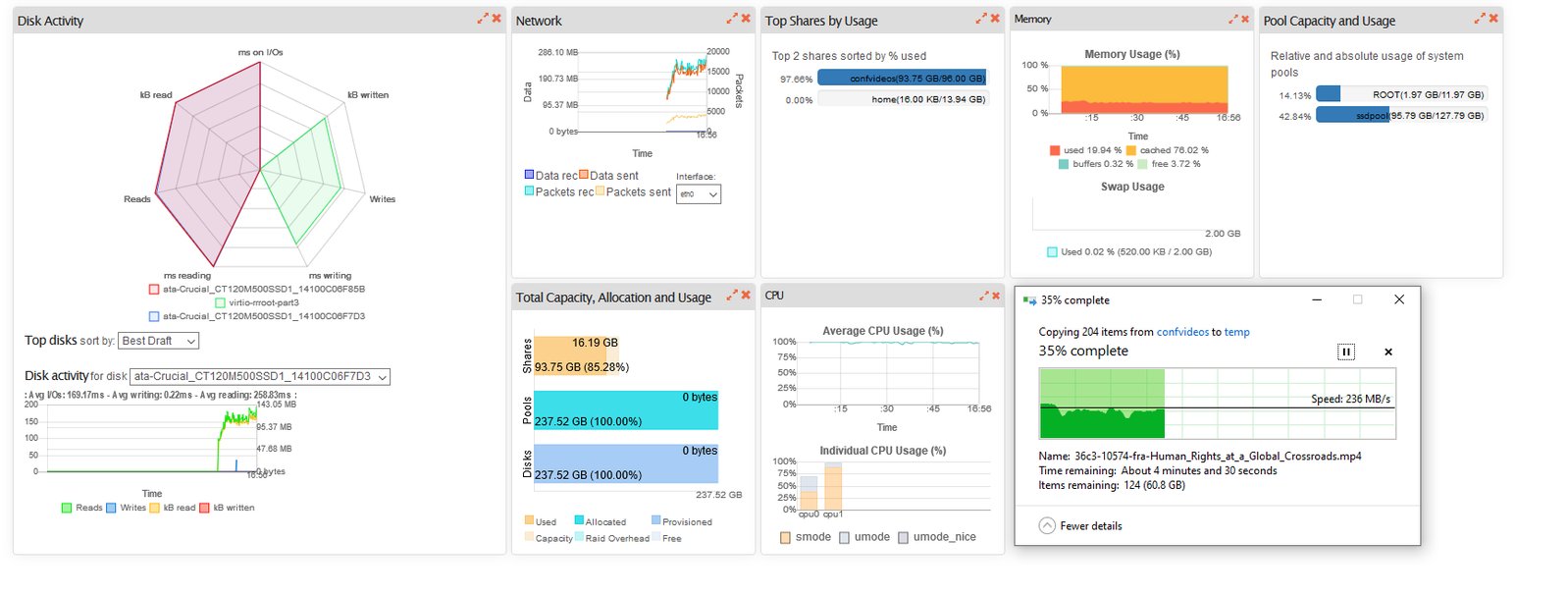 Rockstor VM read speed