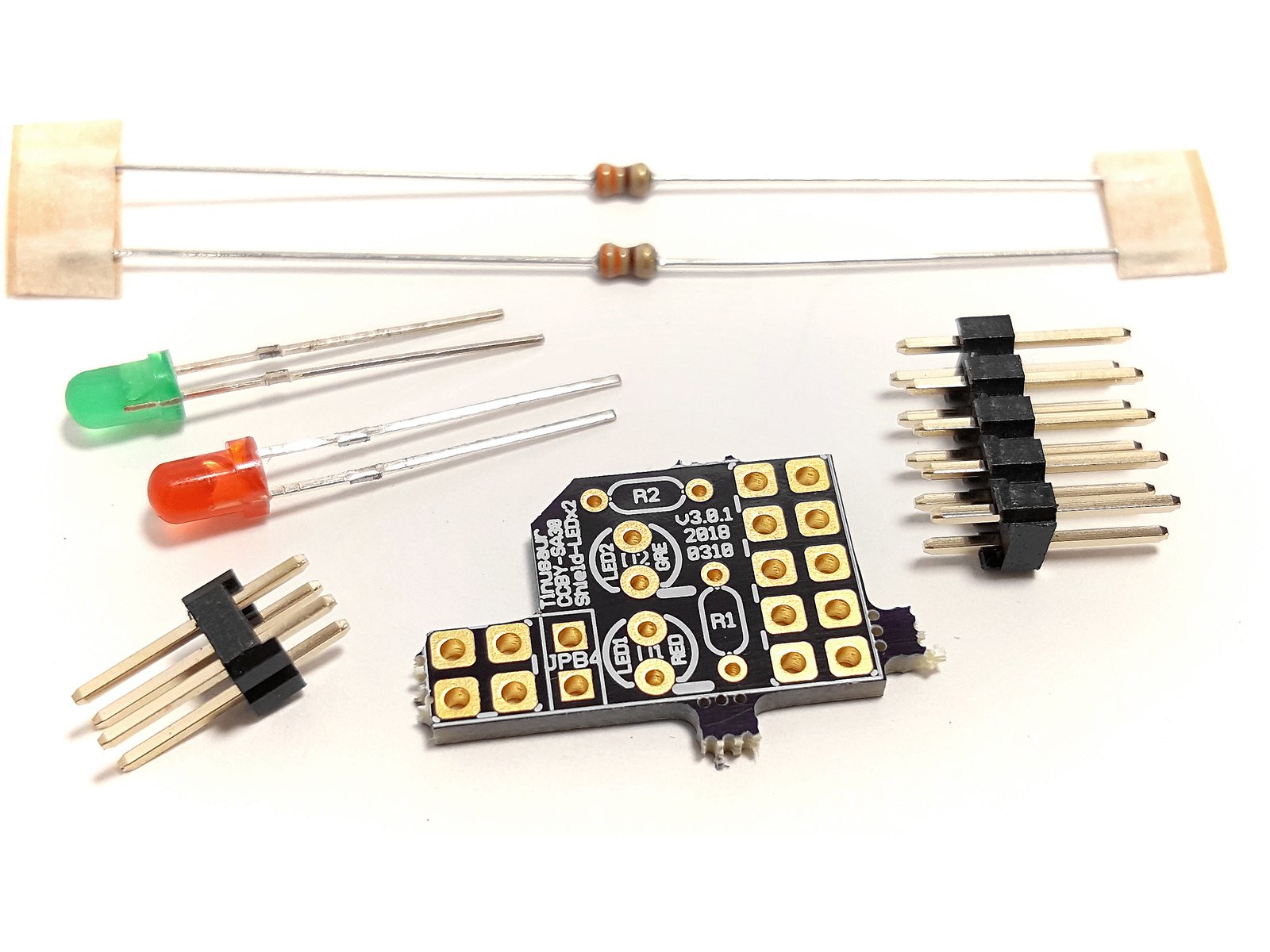 Tinusaur LEDx2 Shield (parts)