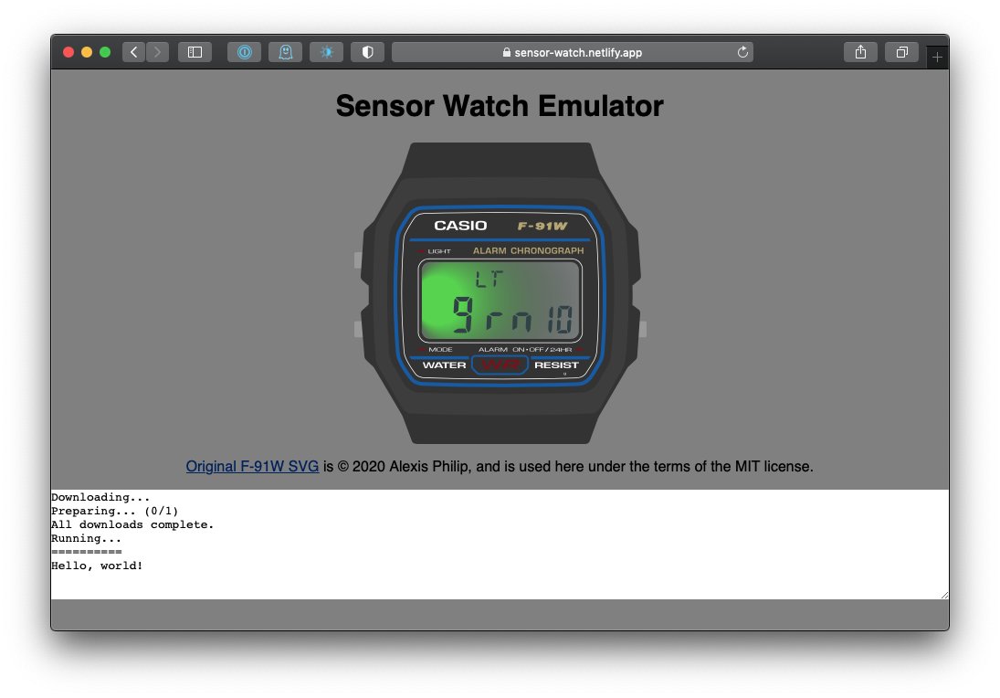 Sensor Watch emulator