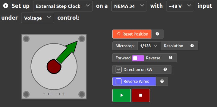 Quickstart guide stepmode mode control pane