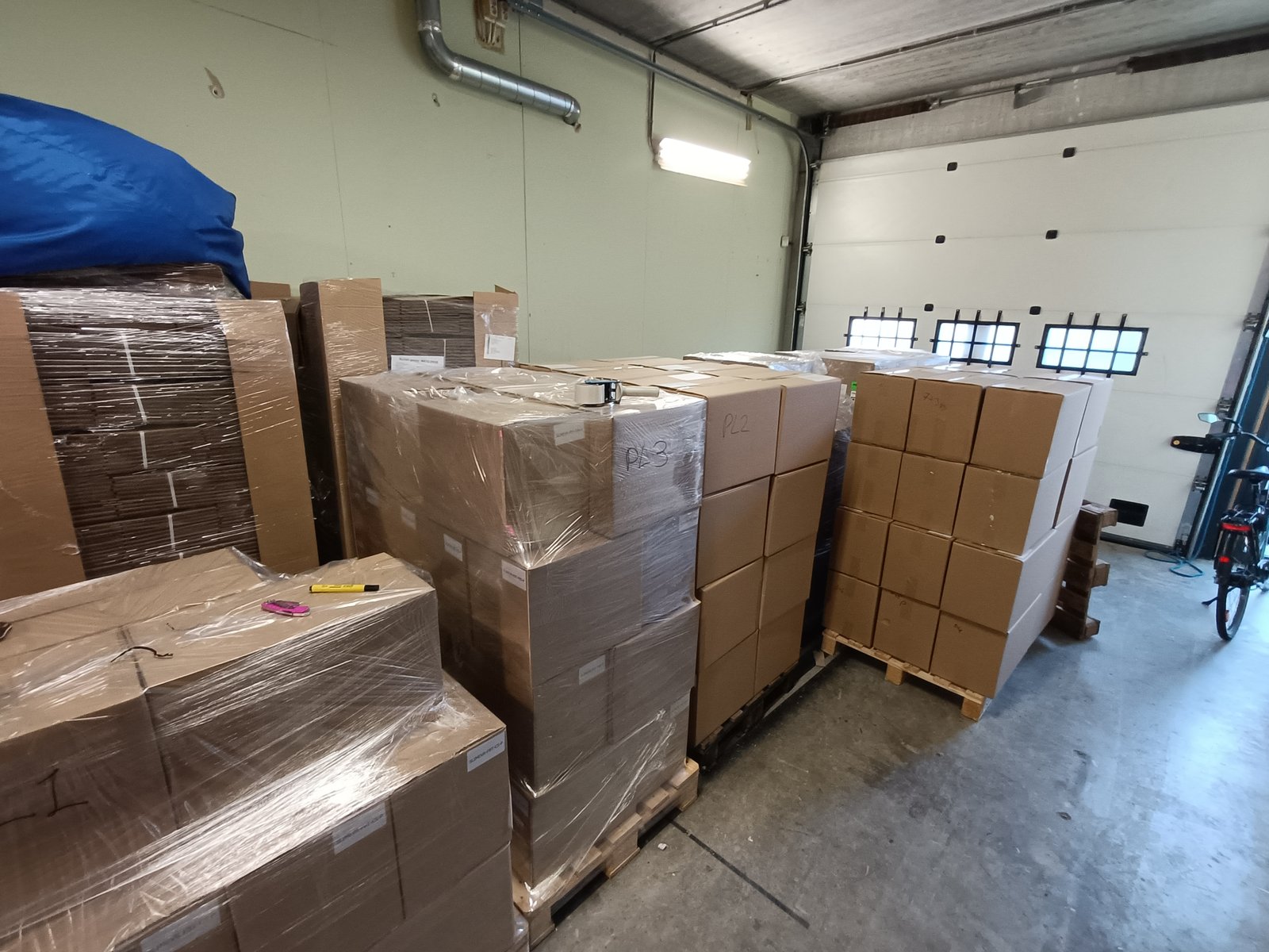Lots of slimes, waiting to be picked up by UPS