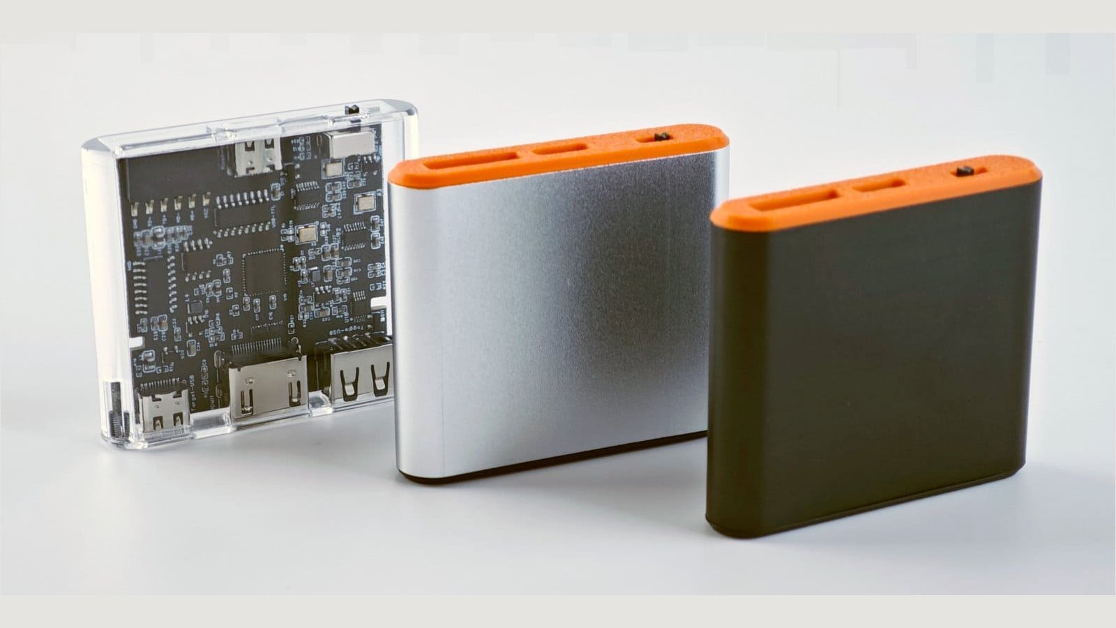Openterface Mini-KVM available in three cool enclosures—transparent, silver, and black