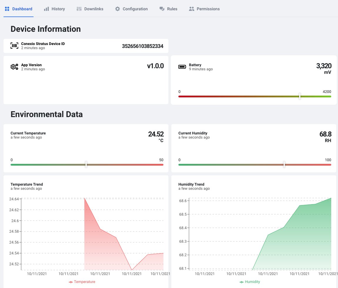 The datacake dashboard