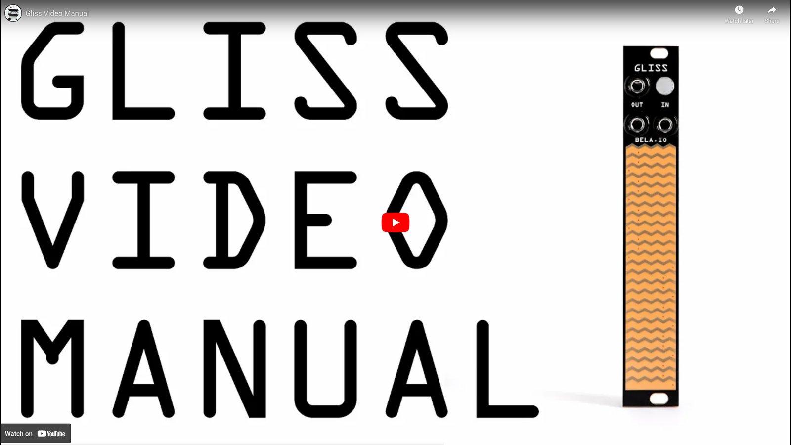 Gliss video manual
