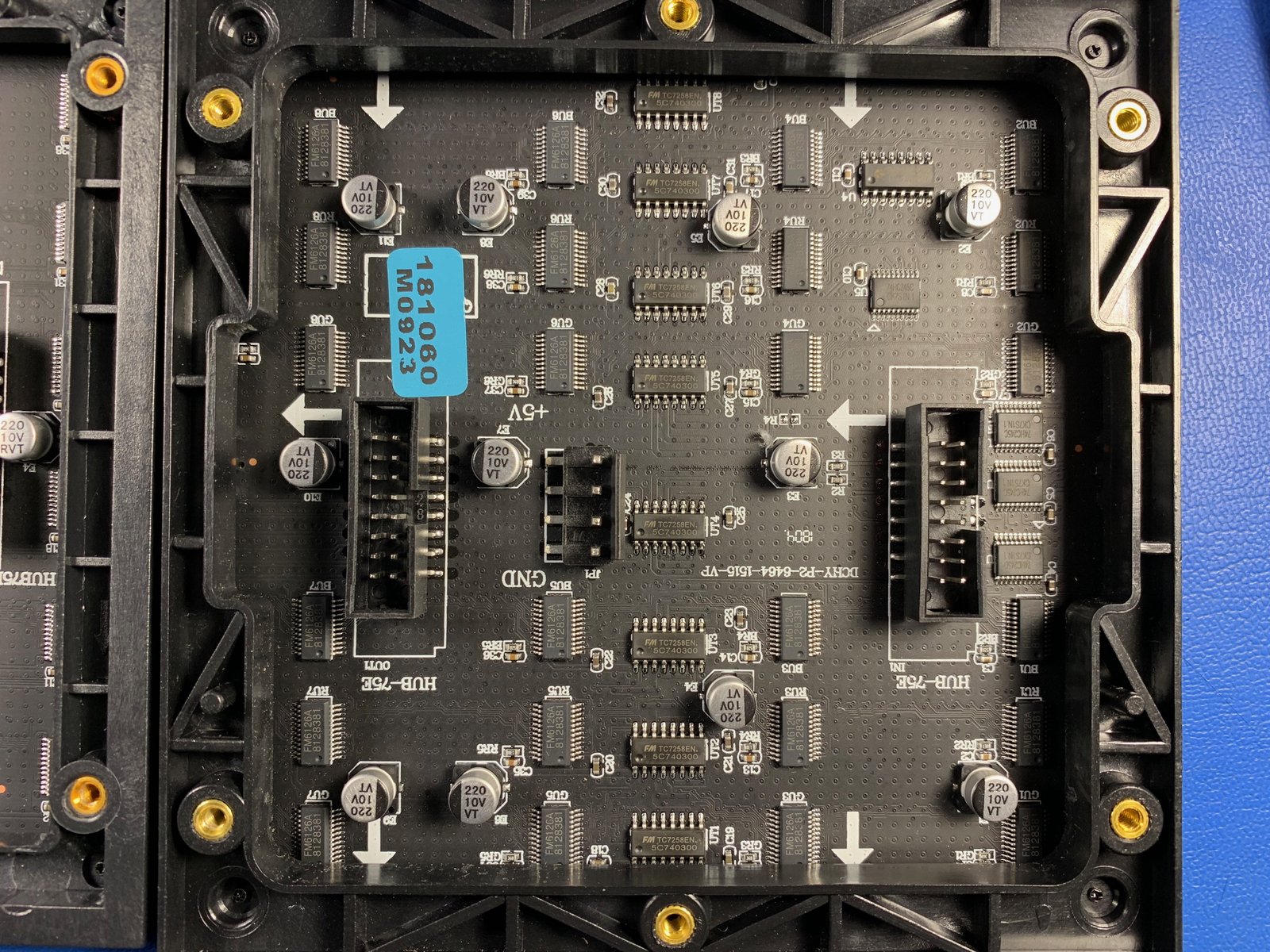 photo of the back of the new FM6126 LED matrix panel