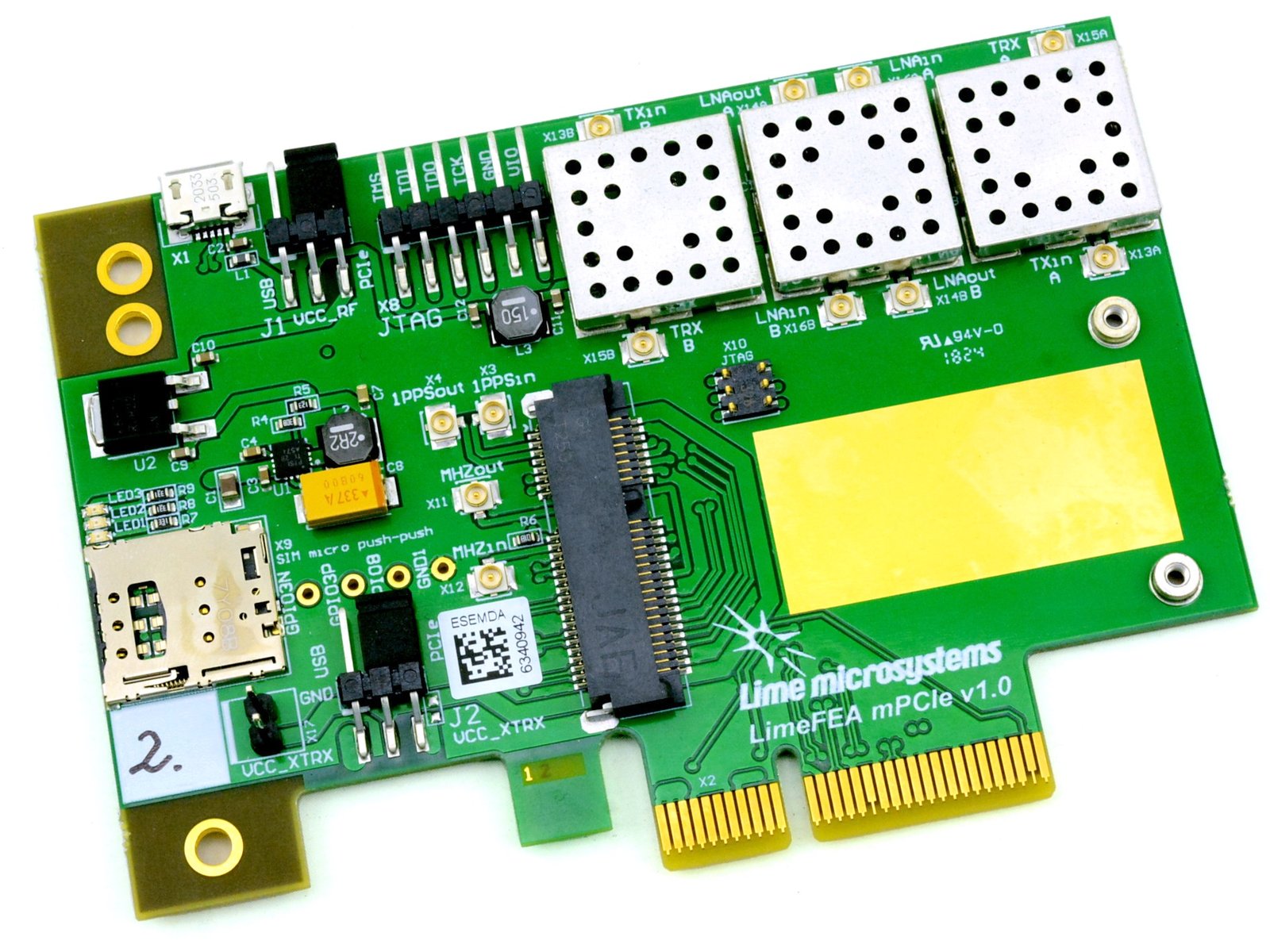 LimeFEA mPCIe Carrier Board
