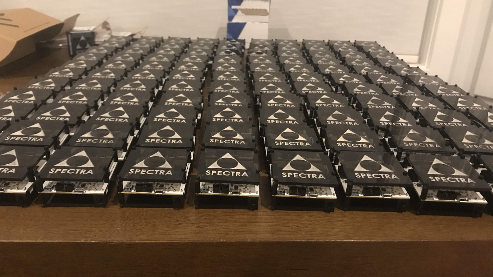 Grid of Spectras awaiting packaging