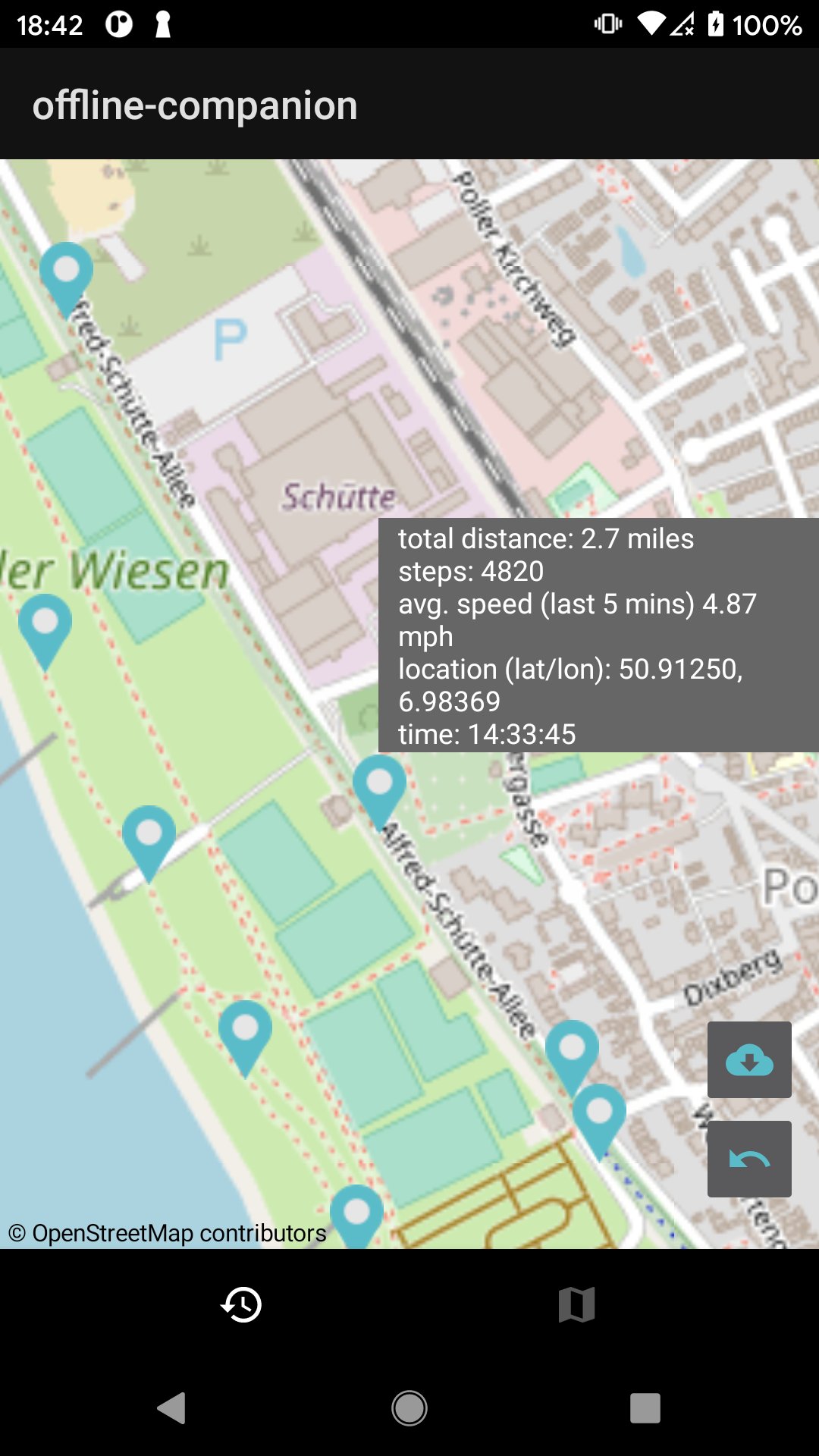 Screenshot showing NFC data