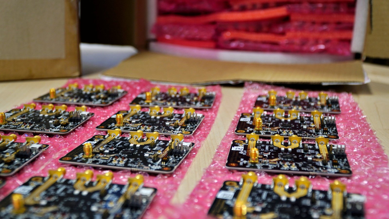 First batch of LMS8001 Companion assembled boards
