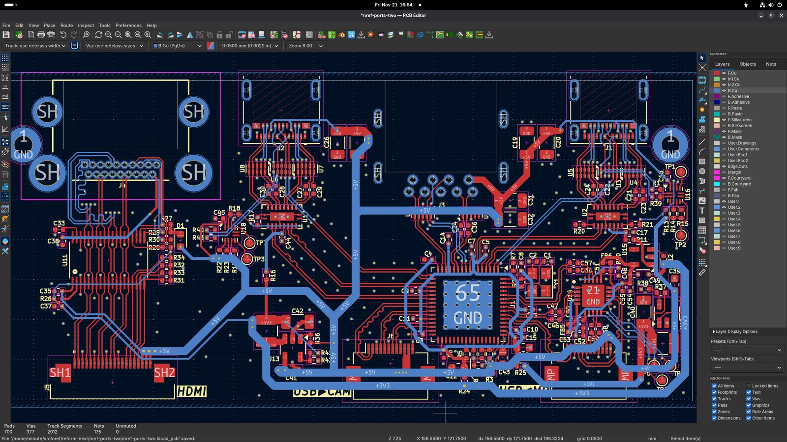 Right port PCB