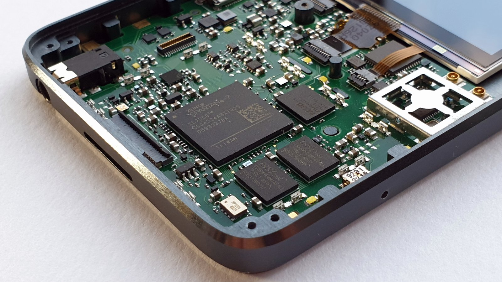 Precursor motherboard inside enclosure