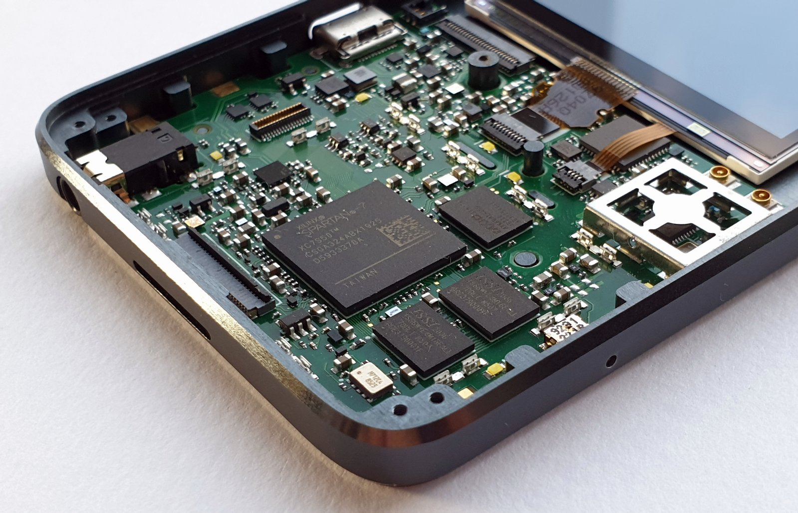 Precursor motherboard inside enclosure