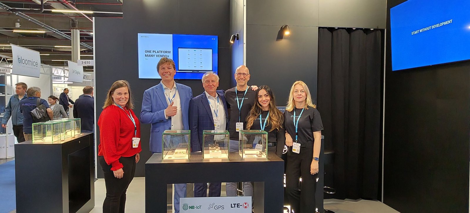 The DPTechnics and Soracom team on Embedded World 2024