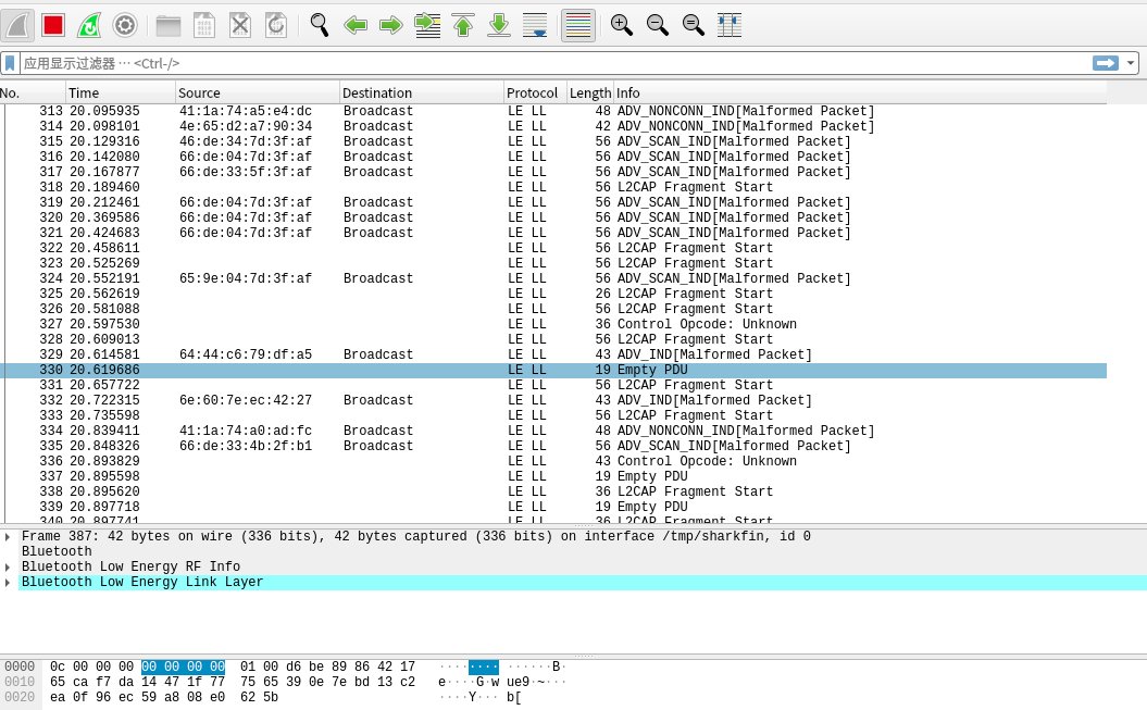 AntSDR E200 sniffs Bluetooth