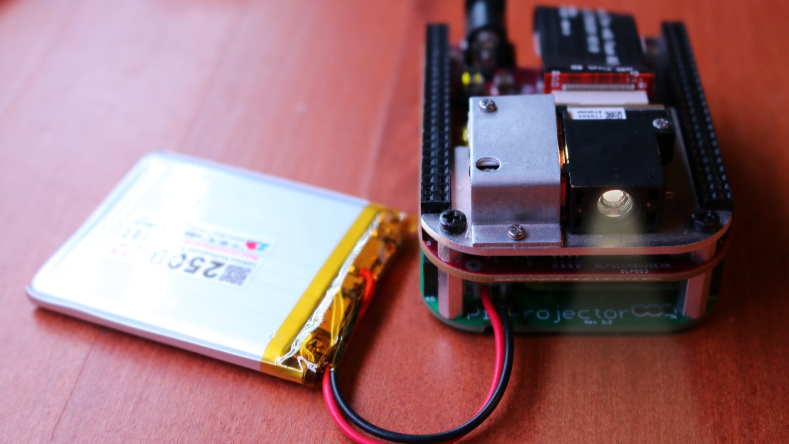 PiProjector Rev 2 in use