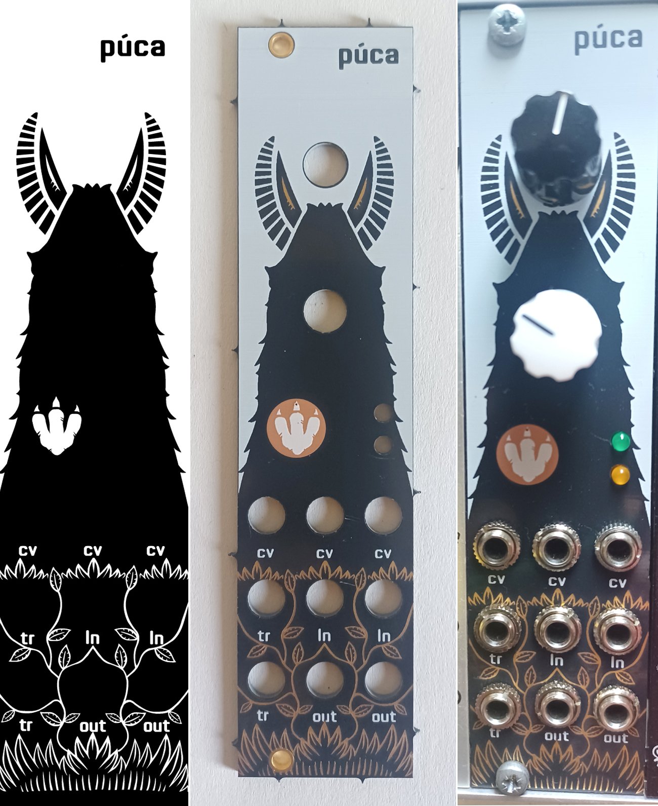 PUCA DSP Eurorack panel