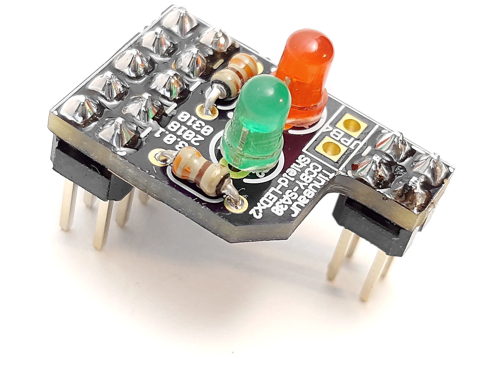 Tinusaur LEDx2 Shield (assembled)