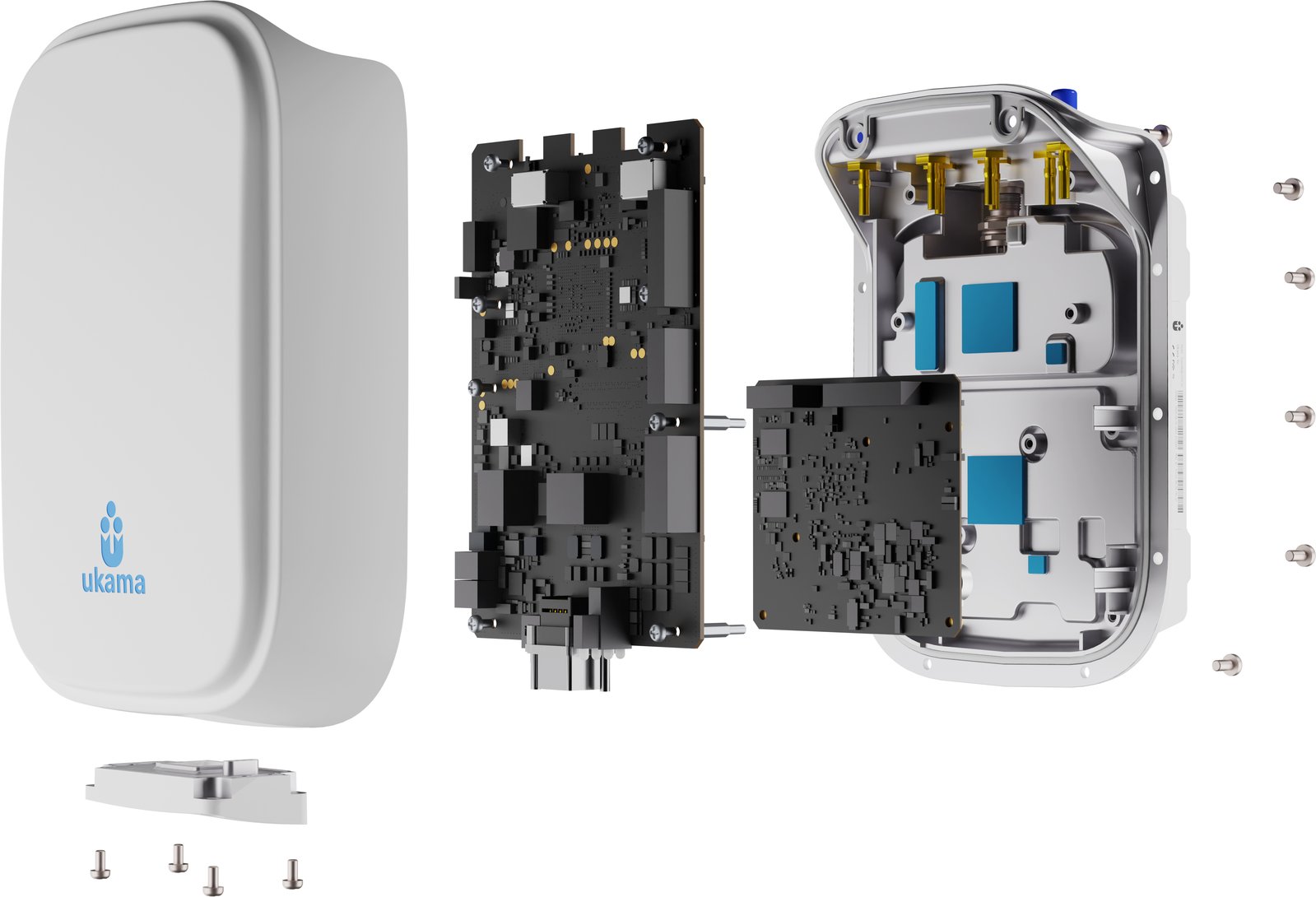 Exploded render of Ukama Tower Node