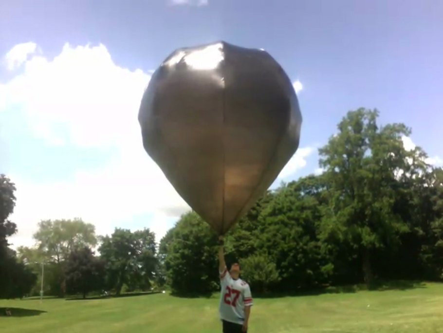 Jake Lemkowitz with a balloon