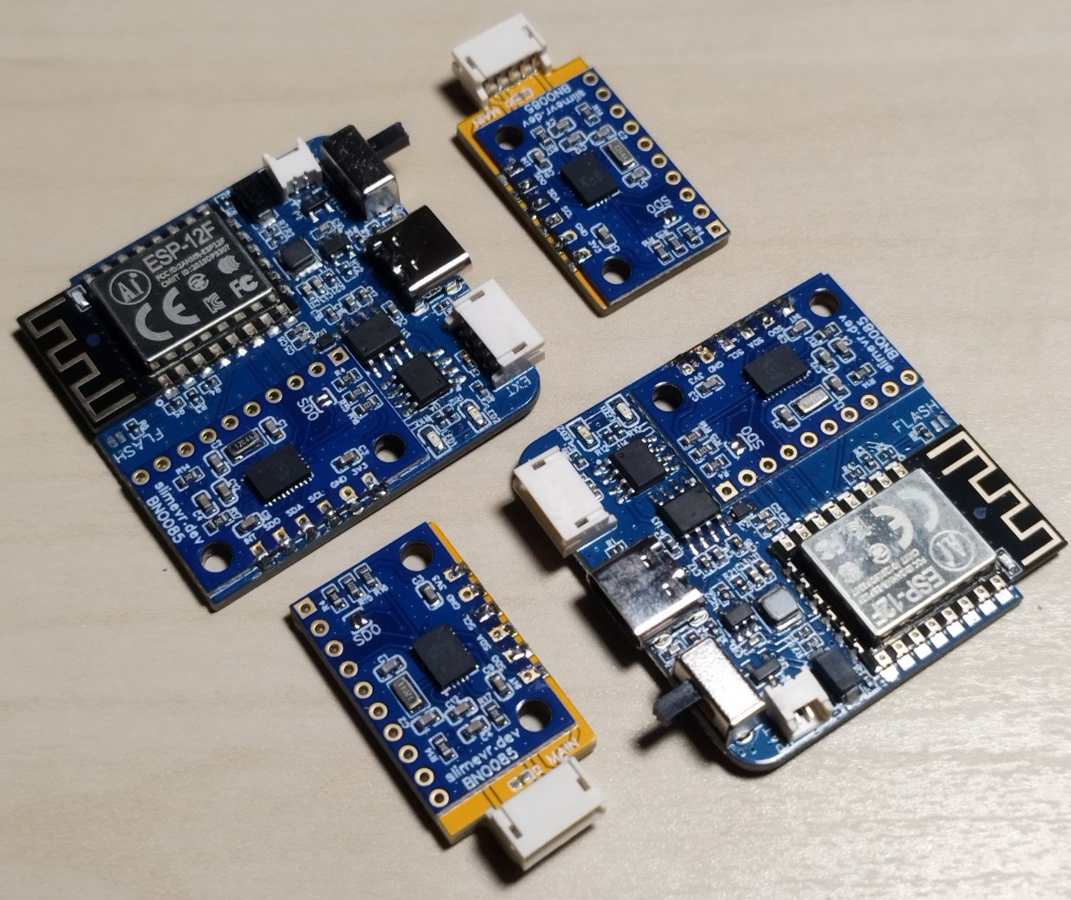 Main and Extension tracker PCBs fully assembled (colors are not final!)