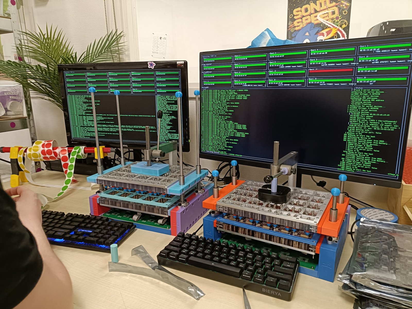Two of the new PCB testers working at the same time! Multi-tester drifting!