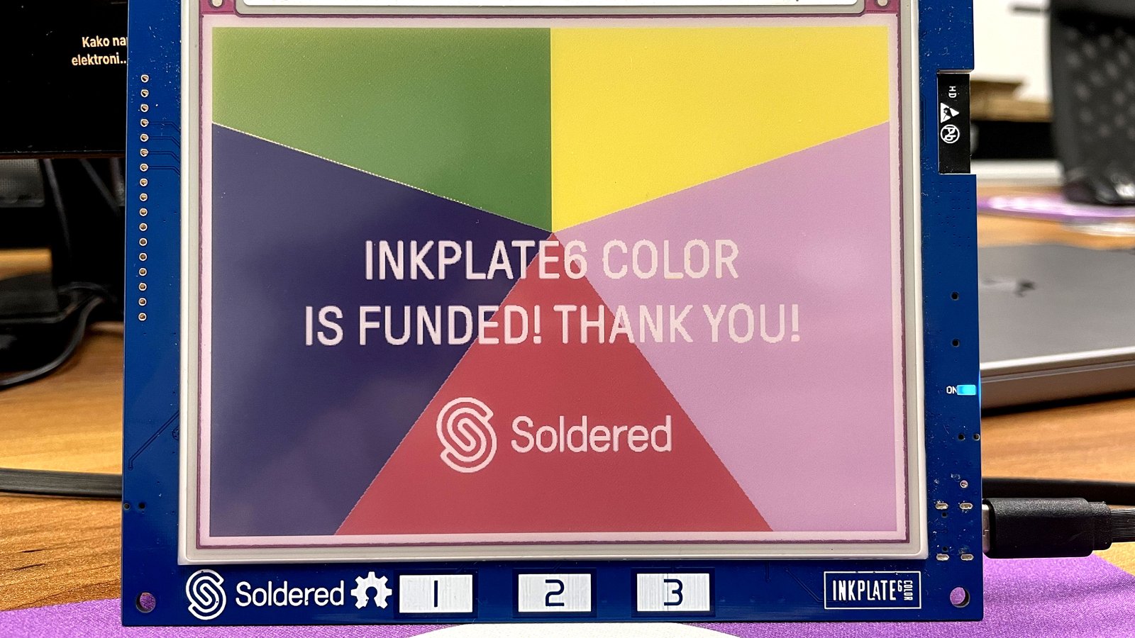 Screenshot: Inkplate 6COLOR is funded!