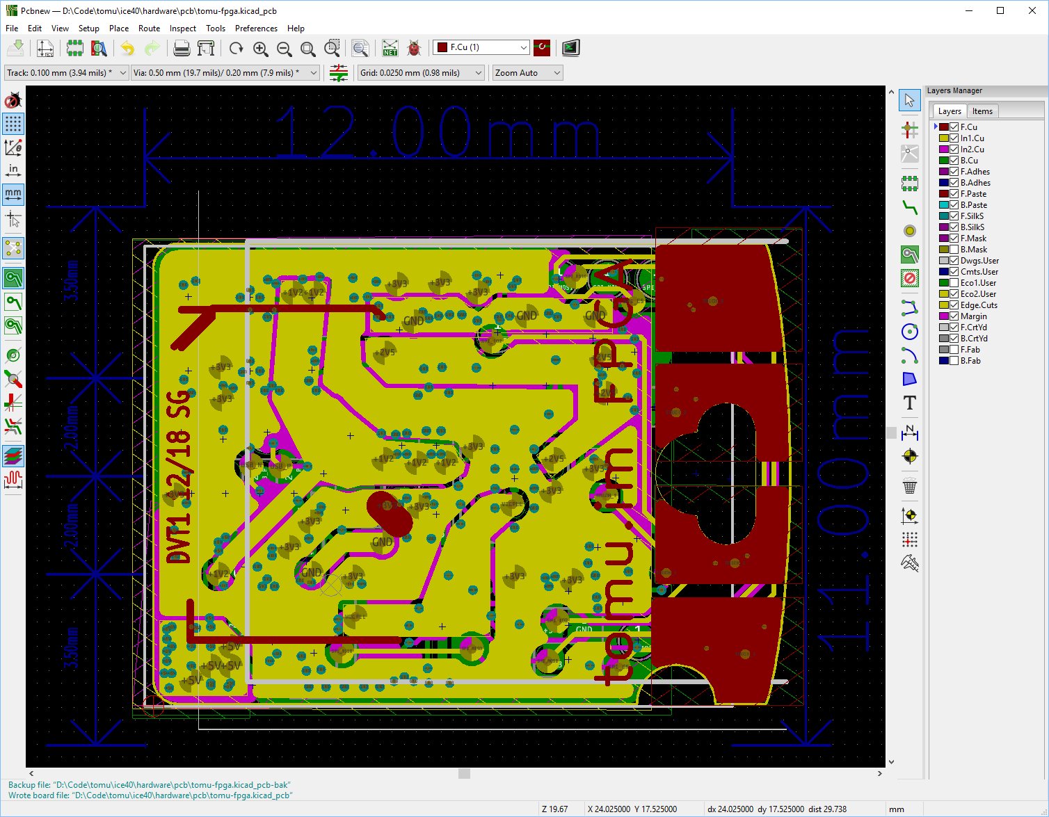 Fomu PCB kicad