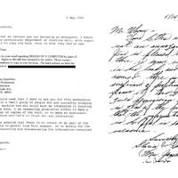 Letter of permission to copy "Design of a Computer"