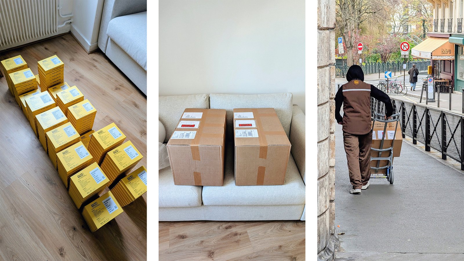 The units pacakged and being picked-up