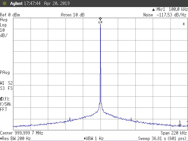 ERASynth Micro Phase Noise @ 1 GHz Output, 100 kHz offset