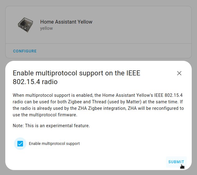 New feature to enable multiprotocol support on Home Assistant Yellow.
